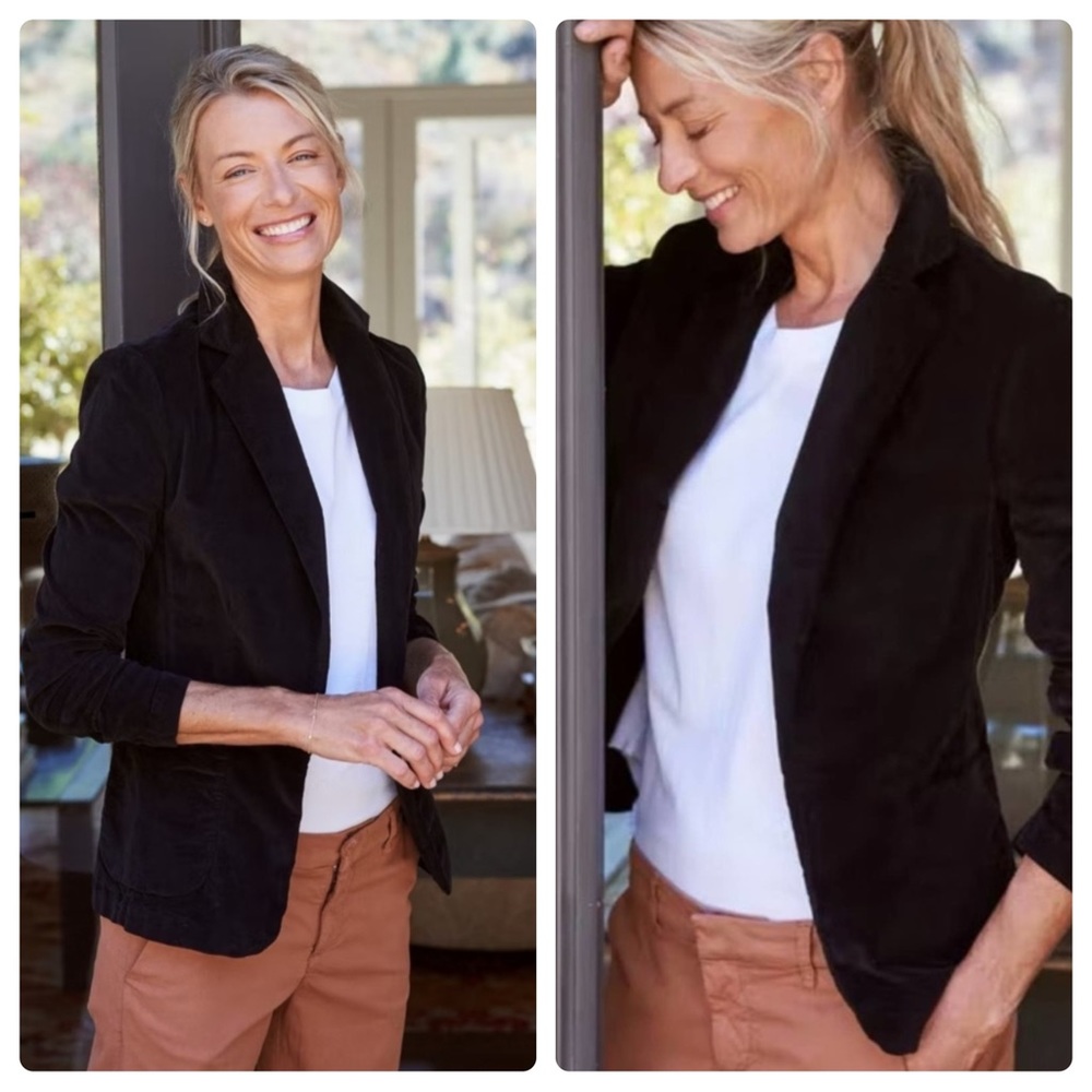 Frank & Eileen Dublin Blazer Cord Performance Black Size XS